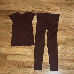 PRISM Brown Women's Top and Leggings Set